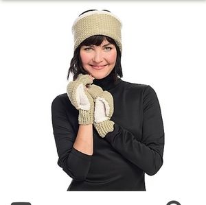 Brand new glove and reversible headband